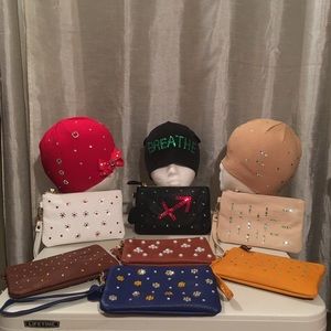 Clutches and beanie hats